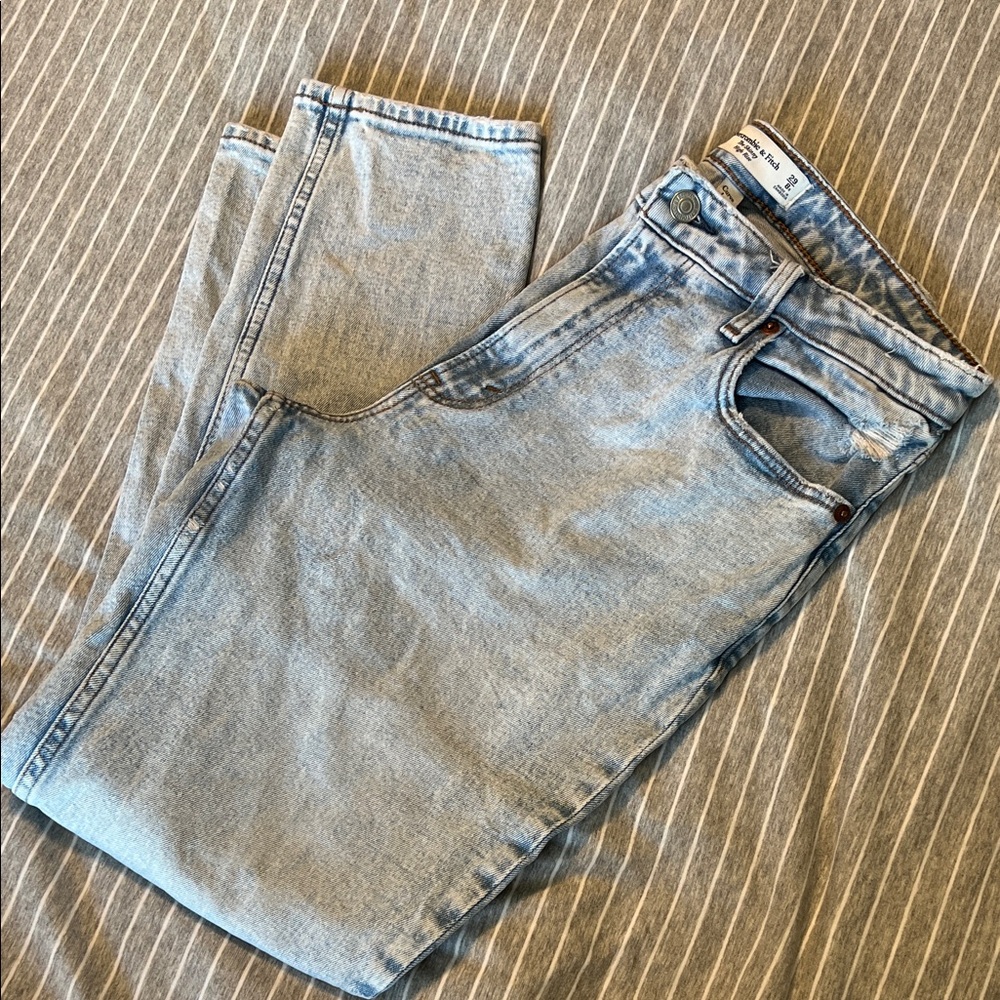 Abercrombie & Fitch High Rise Light Blue Jeans